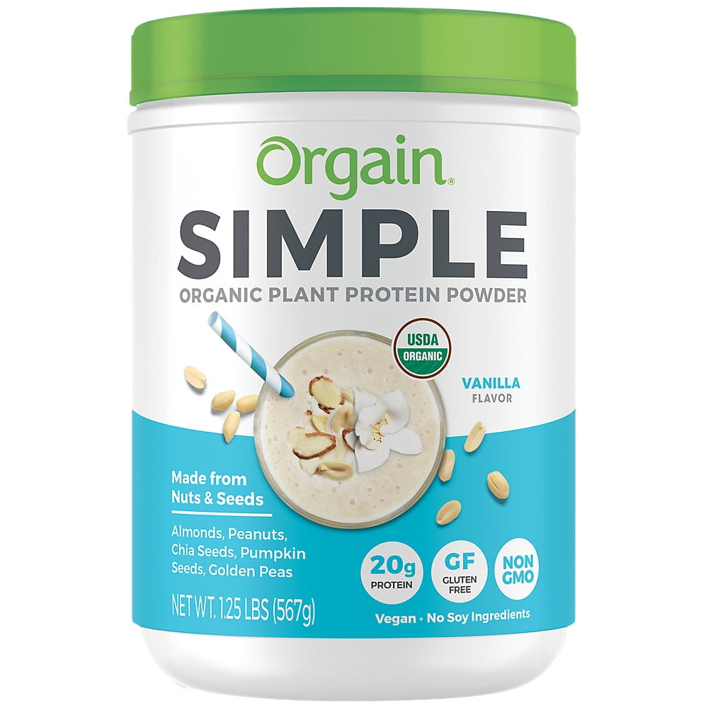 Orgain Simple Organic Plant Protein Powder, Vanilla Vegan, Dairy Free