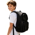 thumbnail image 3 of Backpack with Multiple Front Pockets Lightweight Water Resistant School Bookbag for Age 6t 8t 10t, 12th 14th, 3 of 10