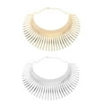 thumbnail image 2 of Collier Déclaration pour Femmes Collier Ras du Cou Bavoir Collier Bijou de Mode Collier Déclaration Chunky Doré, 2 of 9