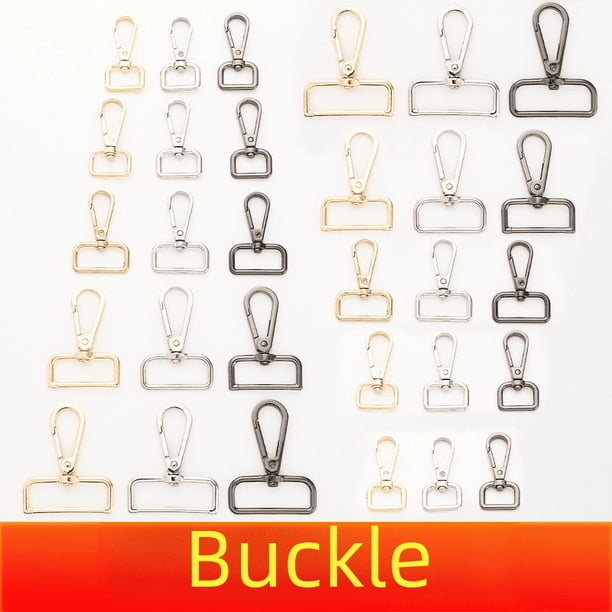 Accesorios de hardware para equipaje para hombres y mujeres, gancho de aleación galvanizada, hebilla colgante, hebilla de perro en forma de D, hebilla de placa grande