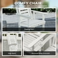 thumbnail image 5 of Outsunny Outdoor Rocking Chairs Set of 2, HDPE Patio Rockers with 28" High Back, Wide Armrests and Slatted Seat for Porch Backyard Balcony, White, 5 of 9