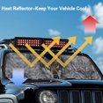 thumbnail image 4 of Uorisanigo Gray Wolf Windshield Sun Shade for 2007-2023 Wrangler Rubicon Sahara TJ JK JKU 2 & 4 Door, Sun Visor Protection, Aluminum Foil Blocks Sunlight Heat UV Rays, 4 of 7
