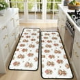 thumbnail image 4 of Kitchen Rugs Sets Of 2,White Highland Cow Flower Butterfly Pattern Anti Fatigue Kitchen Mat Rugs Non Slip Washable,Decorative Kitchen Floor Mats for Kitchen,Sink,Laundry,17"x47"+17"x47", 4 of 5