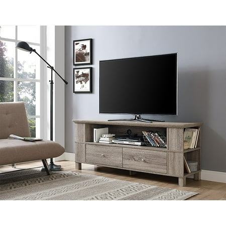 Solid Wood Tv Stand - Walker Edison Wood TV Stands for TV's up to 65
