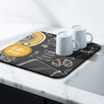 thumbnail image 2 of Coffee Bar Mat Accessories for Countertop Absorbent Hide Stain Rubber Backed Dish Drying Mats for Kitchen Counter Draining Pad Decor Gift Fit Under Coffee Maker Coffee Pot Espresso Machine (18x16in), 2 of 5