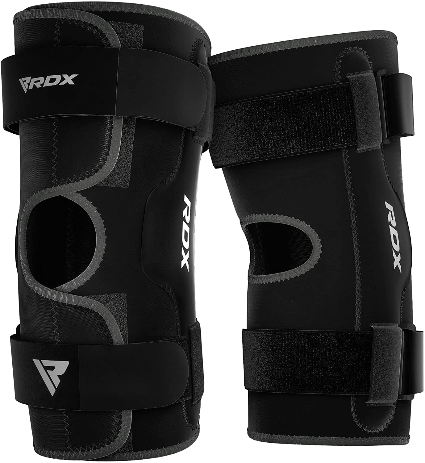 RDX Knee Support Brace, Open Patella Neoprene Elasticated. Black, L Sold as Single Item