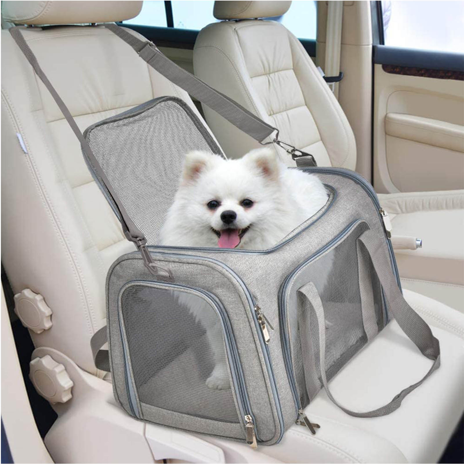 Wewdigi Pet Carrier, TSA Airline Approved, Gray, Up to 15 lbs photo 3
