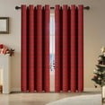thumbnail image 5 of NWOKYZGH Red Check Plaid Curtains Scottish Tartan Striped Xmas Decorative Window Curtain Panel Light Filtering Farmhouse Grommet Drapes for Kitchen Living Room, 1 Panel, 52 x 72 Inch, 5 of 6
