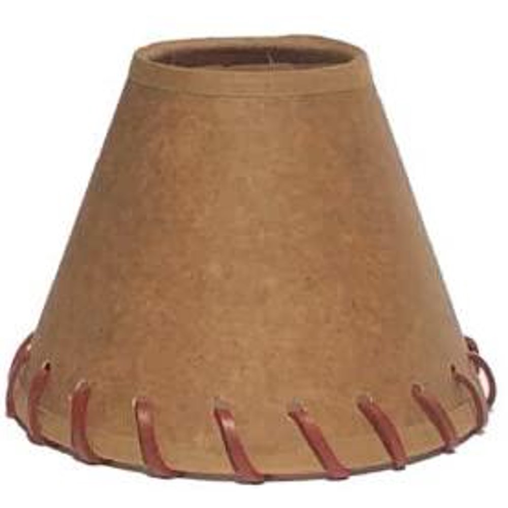 Oiled Parchment 5 Inch Tapered Drum Clip On Chandelier Lamp Shade with