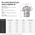 thumbnail image 7 of Xecao offers the Violets Flowers for Men's Casual Short-sleeved Shirt, a button-up collared shirt with a pocket, perfect for beach vacations and yacht travel in the XX-Large size., 7 of 7