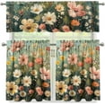 thumbnail image 4 of Wild Flowers Kitchen Curtains Set, Kitchen Curtains and Valances Set European Style Window Valance Set European Style Curtains for Cafe European Style Curtains for Dining Room, 4 of 6