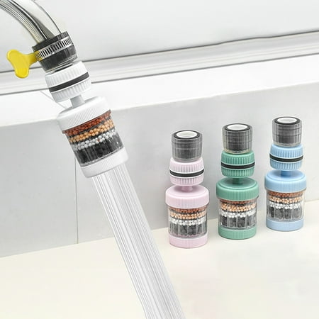 

Fairnull Faucet Filter 6 Layers 360 Degree Rotation Splashproof Water Tap Nozzle Filter Kitchen Supply