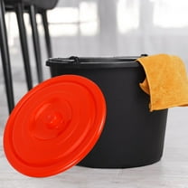 Pawsdot 2Pcs Outdoor Plastic Trash Can Lids Red Garbage Can Protectors with Smooth Finish
