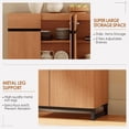 thumbnail image 5 of 126" Wooden Reeded Sideboard with Doors and Drawers, 4-In-1 Modern Wide Credenza Storage Cabinet for Kitchen, Dining Room, 5 of 6