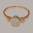 thumbnail image 5 of LBG British Made 10k Rose Gold Natural Opal Womens Promise Ring - 33 size options - Size 7, 5 of 6