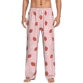 thumbnail image 2 of Lsque Hand Drawn Strawberry Print Men's Pajama Pants, Lounge Pant - Comfortable Home Wear,Elastic Waistband, Stylish Design-Medium, 2 of 9
