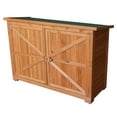 thumbnail image 5 of Zimtown 38in Outdoor Wooden Sheds Storage Cabinet w/ Doors,Garden Fir Tool Shed, 5 of 10