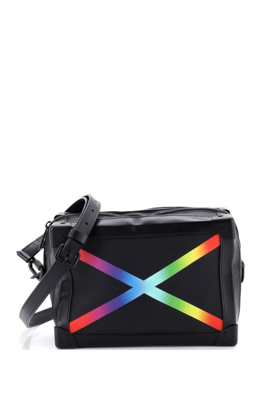 Pre-Owned Soft Trunk Bag Rainbow Taiga Leather By Rebag