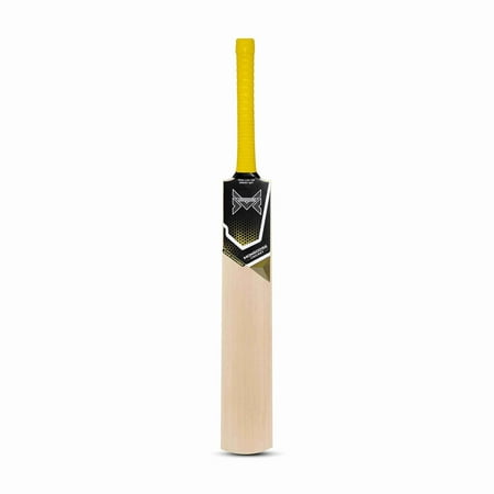 Mongoose Game Changer Finest Grade English Willow Cricket Bat , Size - Harrow | Beige , Cane Handle With Grip To Hold The Bat Firmly