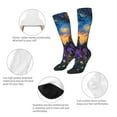 thumbnail image 3 of Yiaed Cosmic Irises At Twilight Print Great elasticity Adult Stockings Sports socks for Men and Women, 3 of 6