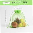thumbnail image 2 of 100PCS Fruit Protection Bags 8x12 Inch Fruit Bags Green Reusable Mesh Bag with Drawstring for Vegetables Fruits Grapes Mango Tomato Strawberry, 2 of 6