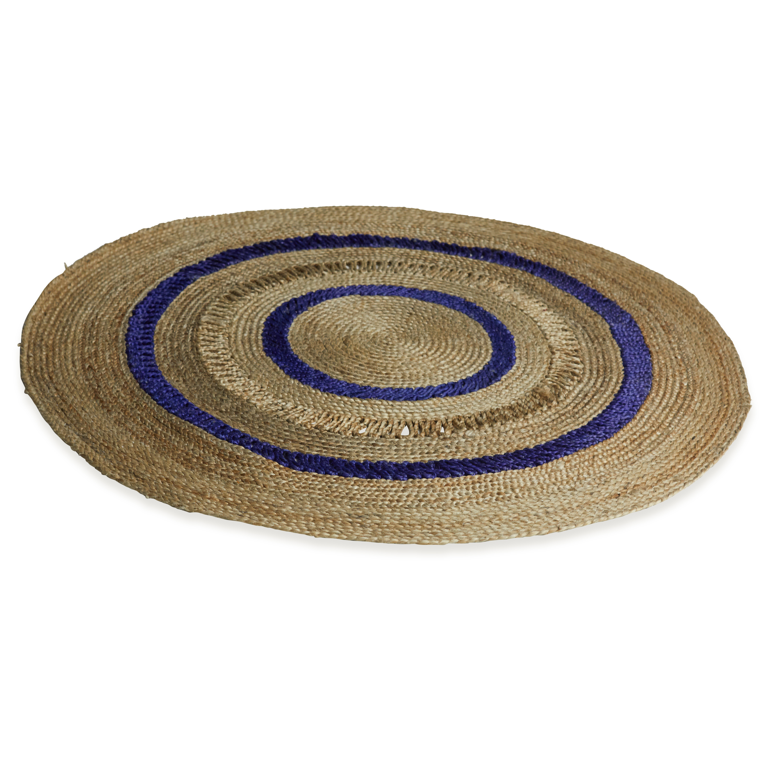 Round Blue Stripe Jute Area Rug by Drew Barrymore Flower Home - image 2 of 6