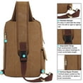thumbnail image 4 of KAUKKO Canvas Messenger Bag Cross Body Shoulder Sling Backpack Travel Hiking Chest Bag, 4 of 4