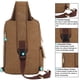 thumbnail image 3 of KAUKKO Canvas Messenger Bag Cross Body Shoulder Sling Backpack Travel Senderismo Chest Bag KAUKKO FD252-Khaki, 3 of 4