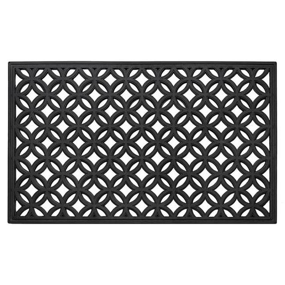 18 x 30 in. Wrought Iron Rubber Mat - Diamond