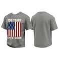 thumbnail image 2 of Mens Independence Day Shirts Patriotic 250 Anniversary Usa Shirt Crew Neck Graphic 1776 - 2026 Tees Short Sleeve Loose We the People T Shirts Gray XL, 2 of 4