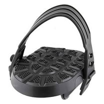 Sunlite Flat Form I Exerciser Platform Treaded Pedals 9/16" With Toe Straps Blk