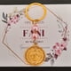 thumbnail image 3 of Llavero perla Rosa San Benito Greca Chapa De Oro recuerdo con tarjeta personalizada para bautizo, primera comunión, confirmación, boda, xv años,etc.Paquete de 5 Piezas, 3 of 5