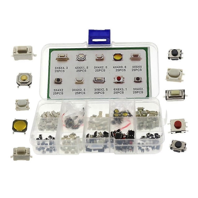 250pcs Car Remote Control Key Switch Repair Small Switch Tactile Button Switches Component Package Banmo