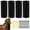 Black, variant on 4 Pcs Livestock Scratching Brush Set, Heavy Duty Grooming Tool for Cow, Horse, Goat - Includes Screws and Nuts (Black)