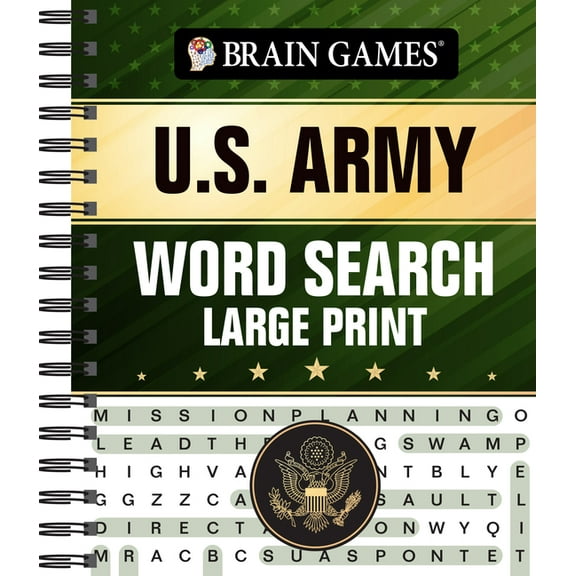 Brain Games Large Print Brain Games - U.S. Army Word Search - Large Print, (Spiral-Bound)