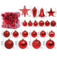 thumbnail image 2 of Red Unbreakable Christmas Ball Ornaments Christmas Tree Gift Set (45 pieces), 2 of 5