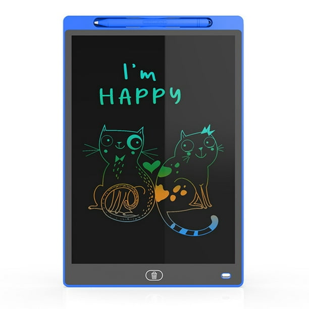 Tablero de Dibujo para Niños de 12 Pulgadas, Tablero de Escritura A Mano LCD, Pizarra Electrónica LCD, Tablero de Escritura Pintado A Mano (Color) C