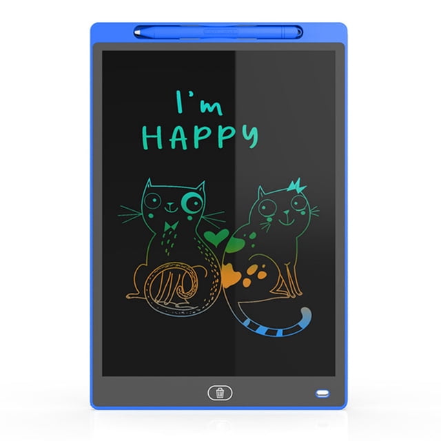 Tablero de Dibujo para Niños de 12 Pulgadas, Tablero de Escritura A Mano LCD, Pizarra Electrónica LCD, Tablero de Escritura Pintado A Mano (Color) C