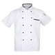 thumbnail image 2 of Chaqueta de chef unisex de manga corta, color blanco Blanca m, 2 of 9