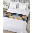 thumbnail image 5 of Xipuska Gold Blue Gray Marble Bed Runners for Twin Size Bed, Decorative Bed Throws for Foot of Bed, Modern Abstract Aesthetic Art Bed Runner Sofa Throw Bedding Scarf Protector Slipcover for Bedroom, 5 of 6