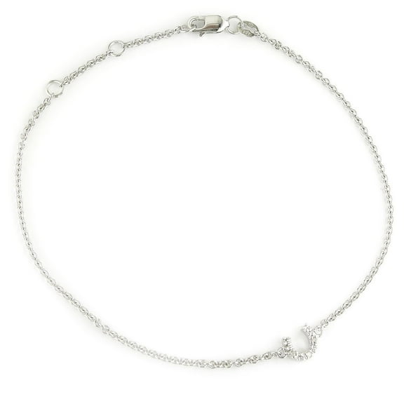 Silver Diamond Horse Shoe Bracelet