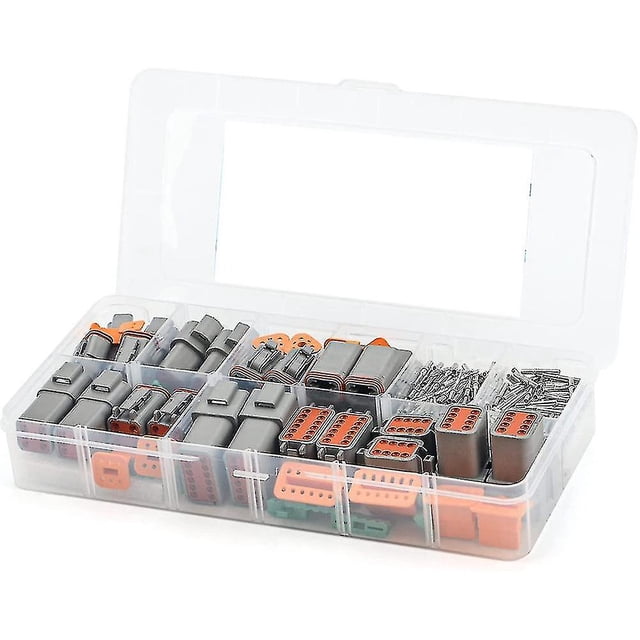 188pcs Deutsch Dt Gray Connector Kit With 16 Solid Contacts In 2,3,4,6,8 And 12 Pin Configurations,automotive Connectors