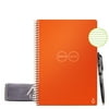 "Rocketbook Core Smart Reusable and Sustainable Smart Spiral Notebook - Orange - Executive Size Eco-friendly Notebook (6"" x 8.8"") - 36 Lined Pages - Includes 1 Pen and Microfiber Cloth"