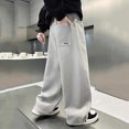 thumbnail image 5 of Boys Sweatpants Athletic Jogger Pants for Boys 5-16 Years Kids Youth Open Bottom Pants with Pockets Kids Grey Sweatpants Size 13-14 Years, 5 of 9