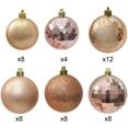 thumbnail image 5 of Jeco 48 Piece Shatterproof Plastic Christmas Ornament Set in Copper, 5 of 5