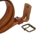 thumbnail image 3 of 1 3/4" Snap on Classic Vintage Cowhide Thick Leather Casual Jean Belt, 3 of 5