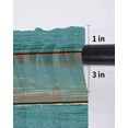 thumbnail image 6 of Teal Wood Grain Tier Curtains 24 Inch Length,Sheer Curtains for Bedroom Living Room Window Farmhouse Vintage Wooden Rustic Rod Pocket Drapes Kitchen Curtains Small Half Window 27.5"x24" 2 Panels, 6 of 6