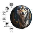 thumbnail image 3 of Bingfone Oil Painting Tribal Wolf Spare Tire Cover Weatherproof Universal Wheel Protectors for RV Camper Travel Trailer SUV Truck-16 inch, 3 of 8
