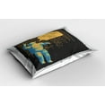 thumbnail image 2 of Ambesonne Astronaut Pillow Sham 2 Pack, I Need More Space, 36"x20", Black Mustard Grey, 2 of 3