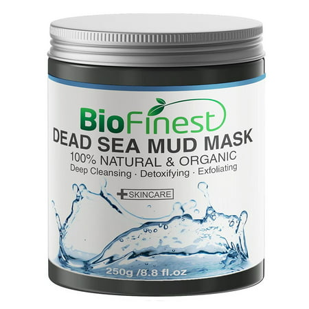 Biofinest Dead Sea Mud Mask - with Shea Butter, Aloe Vera, Collagen - Best Facial Pore Minimizer, Wrinkles Reducer, Pores Cleanser